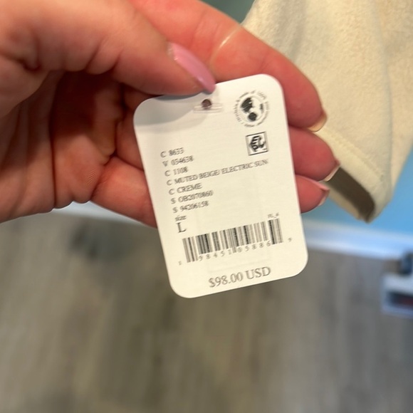 Women's Cream and Pink fleece Jacket - Picture 3 of 6